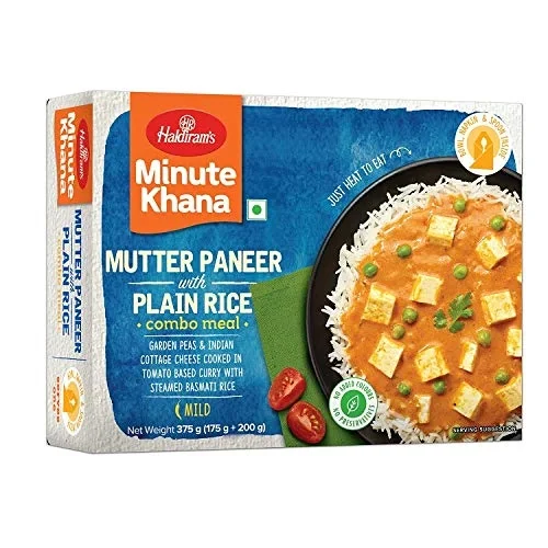 Haldiram's Mutter Paneer with Plain Rice, 375gm