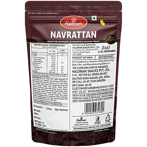 Haldirams Navrattan - Namkeen, 1.05 Kg (Weight May Vary) image 3