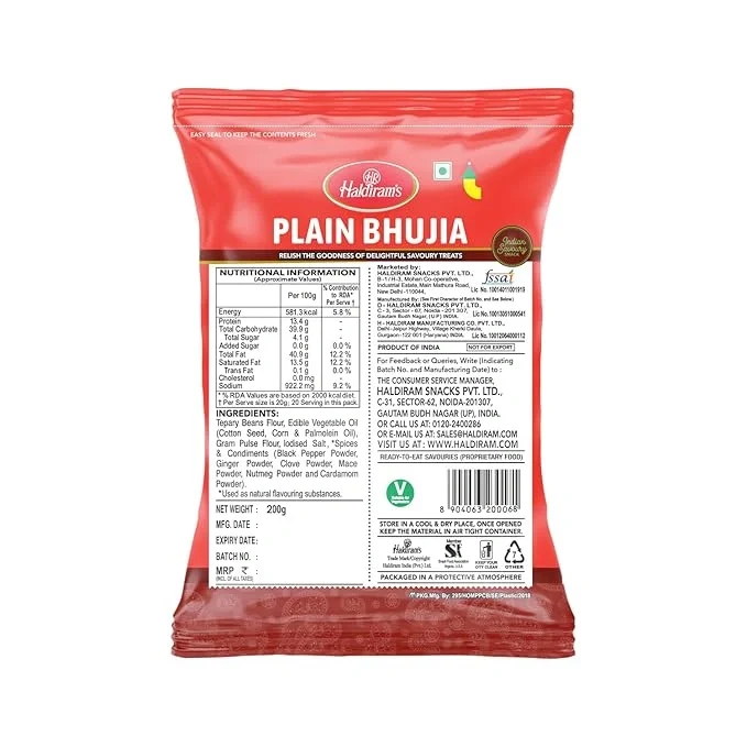 Haldiram's Plain Bhujia – 200g | Crispy & Savory Indian Namkeen image 4