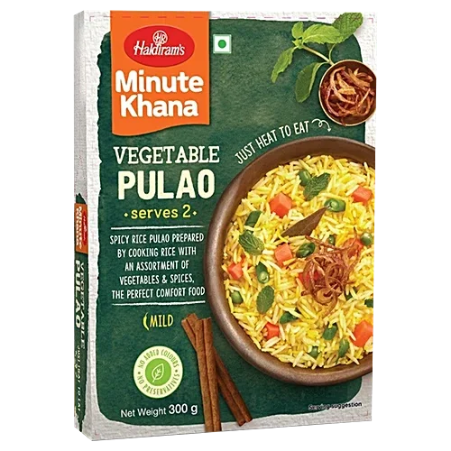 Haldiram's Minute Khana Ready To Eat Vegetable Pulao, 200g