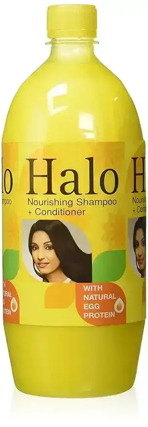 Halo Nourishing Shampoo, 1 Liter bottle. A nourishing shampoo for healthy, shiny hair.