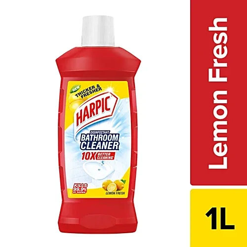  Harpic Disinfectant Bathroom Cleaner - Lemon Fresh, 1 L image 5