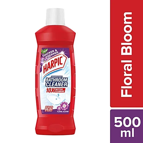 Harpic Disinfectant Bathroom Cleaner Liquid, Floral Bloom - 500 ml