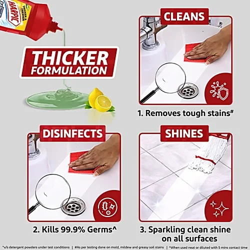  Harpic Disinfectant Bathroom Cleaner - Lemon Fresh, 1 L image 4