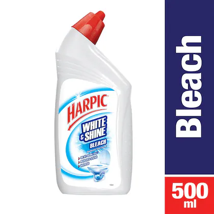  Harpic White & Shine Bleach Disinfectant Toilet Cleaner 500 ml image 2