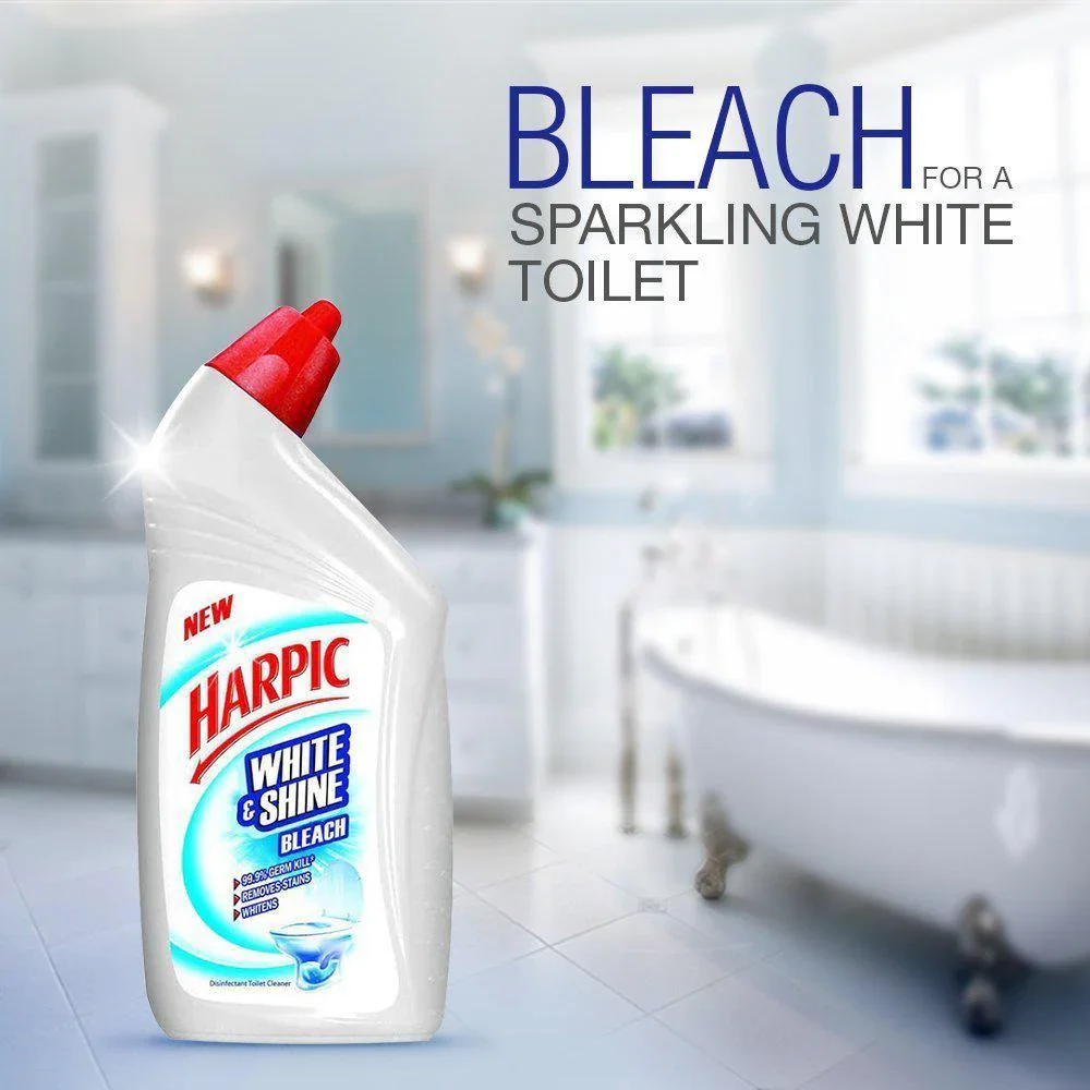  Harpic White & Shine Bleach Disinfectant Toilet Cleaner 500 ml image 3