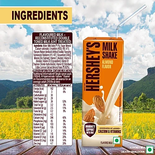 HERSHEY’s Almond Milkshake | Delicious & Calcium Enriched Beverage image 3