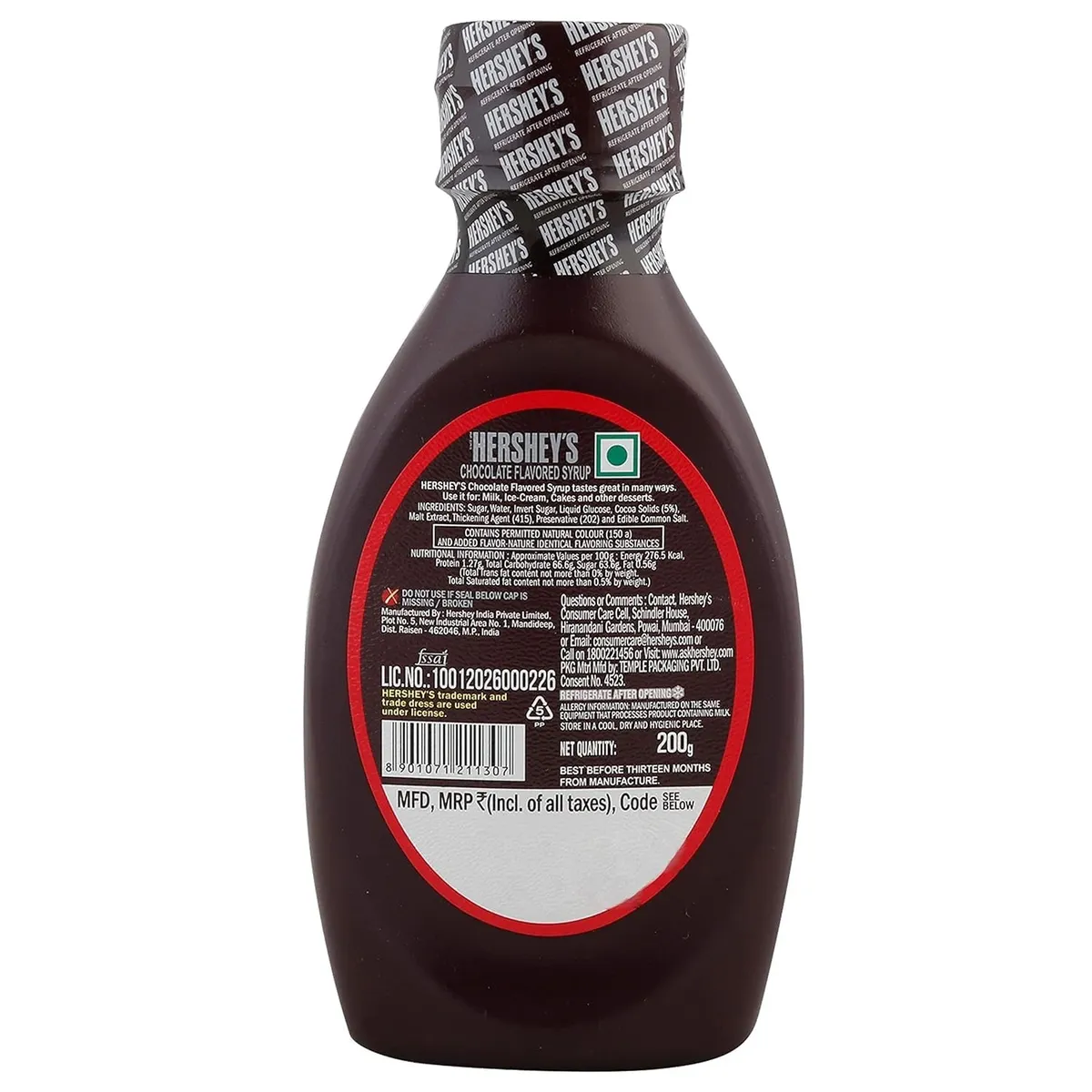  HERSHEY'S Chocolate Flavored Syrup | Delicious Chocolate Flavor | 180-200 g Bottle (May Vary)|Liquid image 2