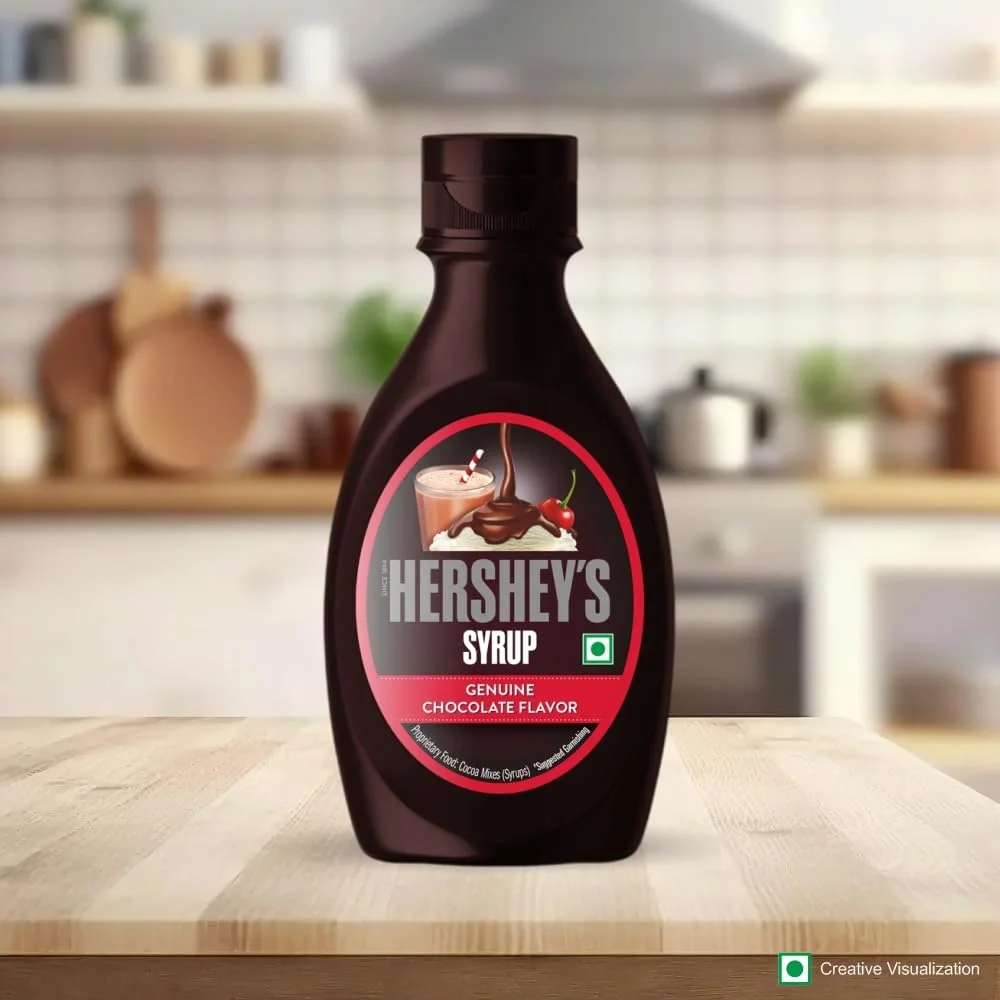  HERSHEY'S Chocolate Flavored Syrup | Delicious Chocolate Flavor | 180-200 g Bottle (May Vary)|Liquid image 3