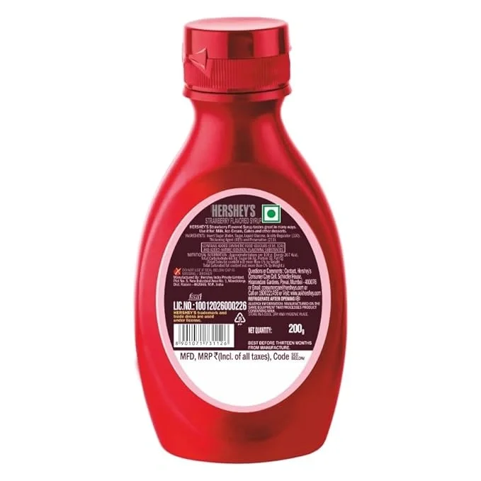  HERSHEY's Strawberry Flavored Syrup| Delicious Strawberry Flavor,Liquid| 200G/180G Bottle image 4