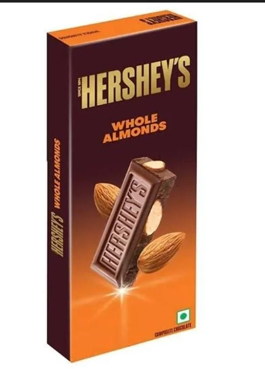 Hershey's Whole Almonds Chocolate Bar, 90 g