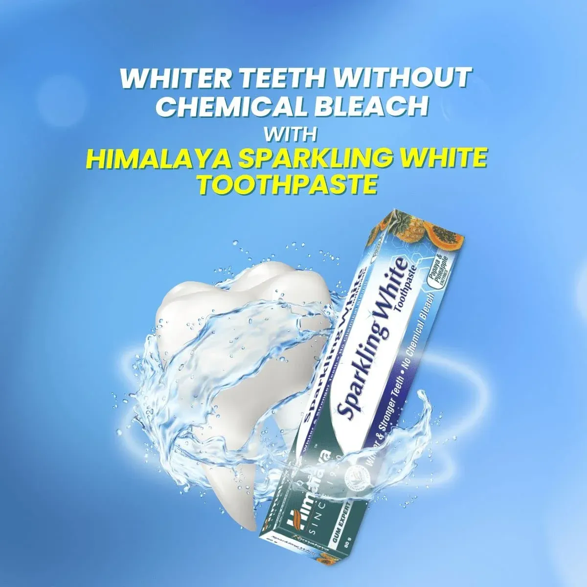 Himalaya Sparkling White Toothpaste | For Whiter & Stronger Teeth, 80gm image 6