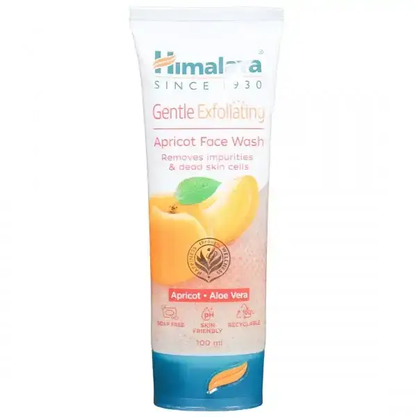 Himalaya Gentle Exfoliating Apricot Face Wash, 100ml. Cleanses and exfoliates for soft, radiant skin. 