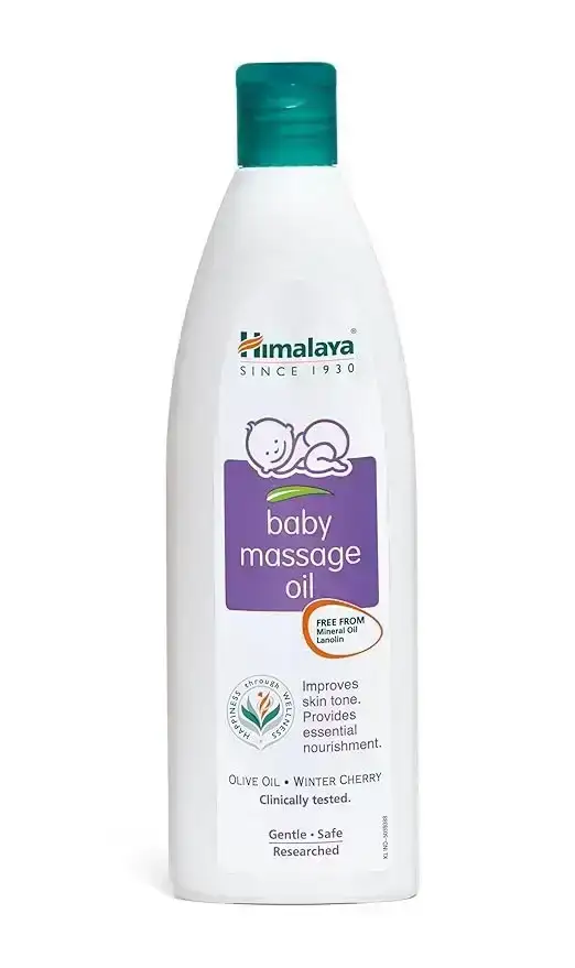 Himalaya Baby Massage Oil 100ml. Nourishing and gentle oil for baby's skin. Perfect for daily massage and promoting healthy growth.
