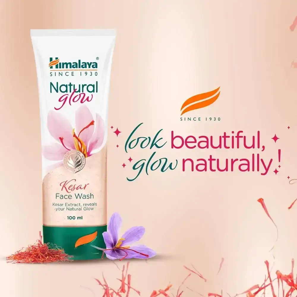 Himalaya Natural Glow Kesar Face Wash 100ml, Bright, Fresh & Radiant Skin image 4