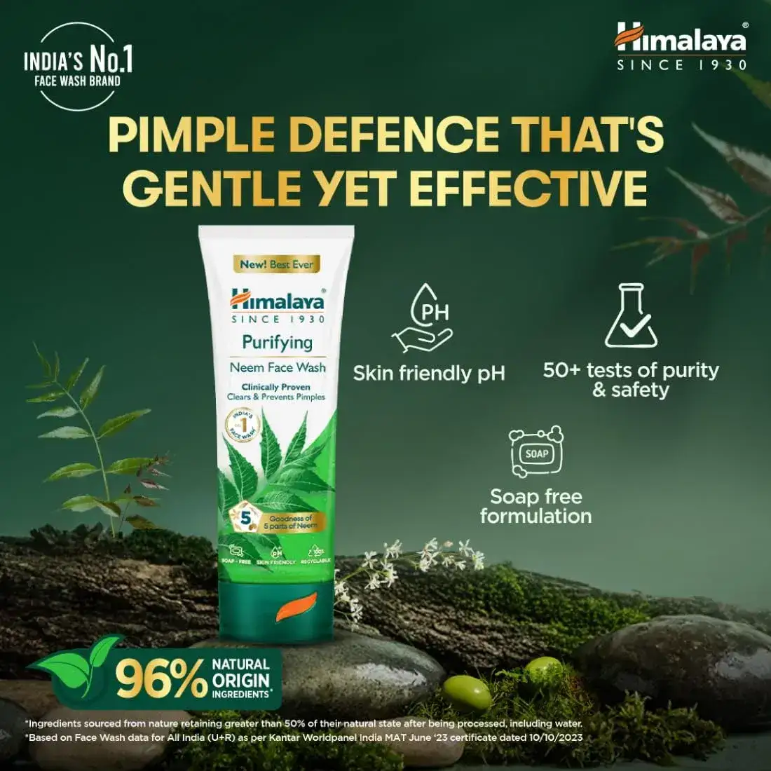 Himalaya Purifying Neem Face Wash 200ml (Buy 1 Get 1 Free) image 4