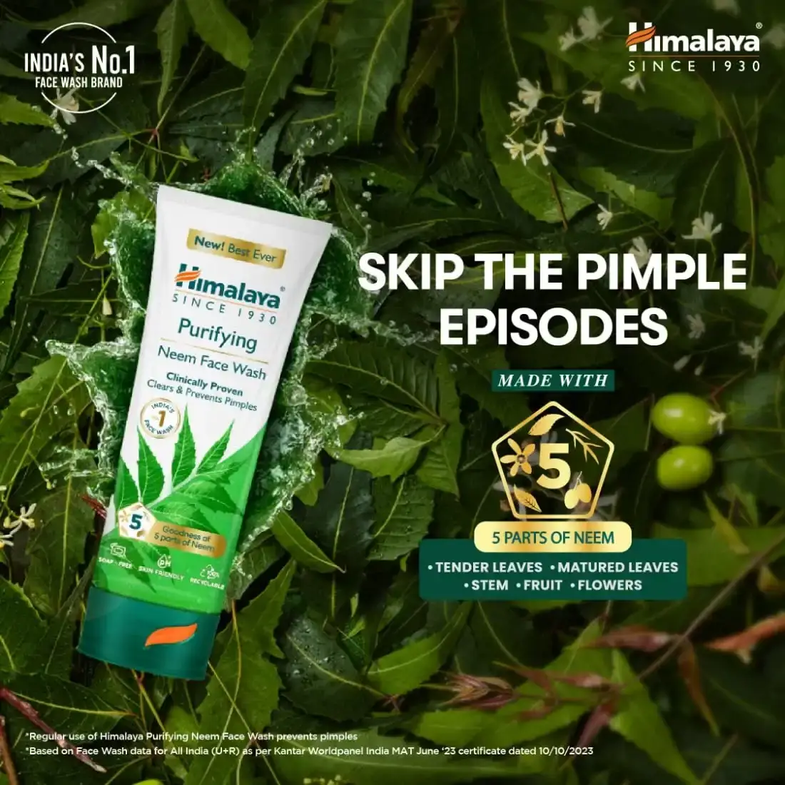 Himalaya Purifying Neem Face Wash 200ml (Buy 1 Get 1 Free) image 6
