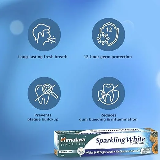 Himalaya Herbals Sparkling Whitening Toothpaste 150g image 3