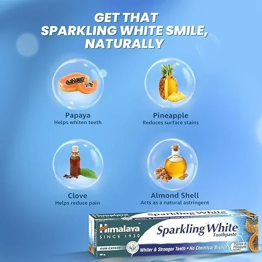 Himalaya Herbals Sparkling Whitening Toothpaste 150g image 4