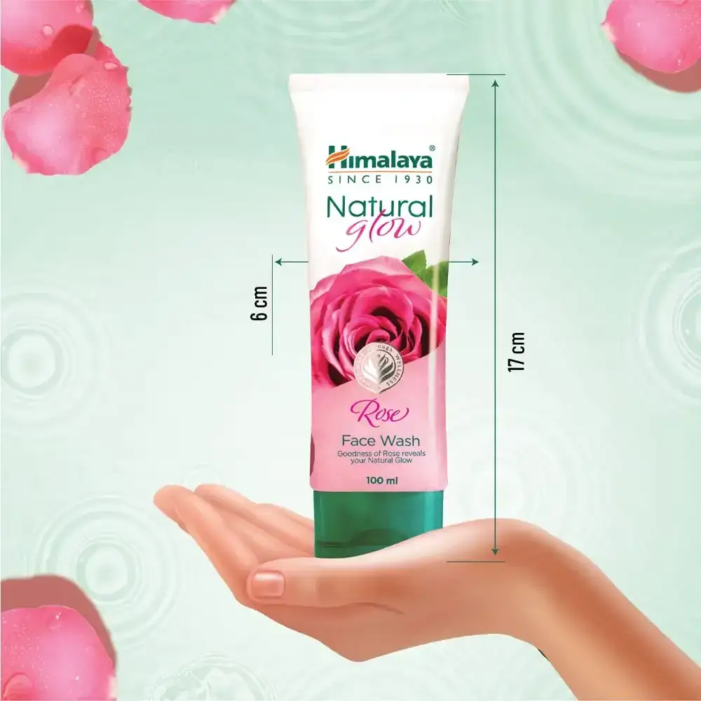 Himalaya Natural Glow Rose Face Wash 100ml + Free 25g Rose Face Cream, Bright & Fresh Skin image 3