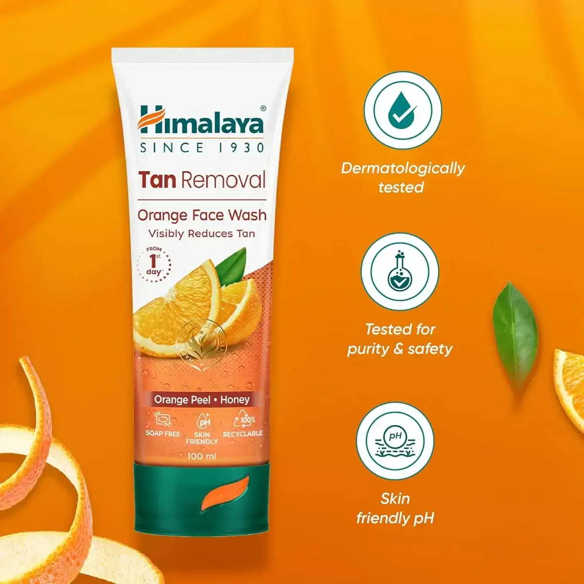 Himalaya Tan Removal Orange Face Wash, 100ml image 6