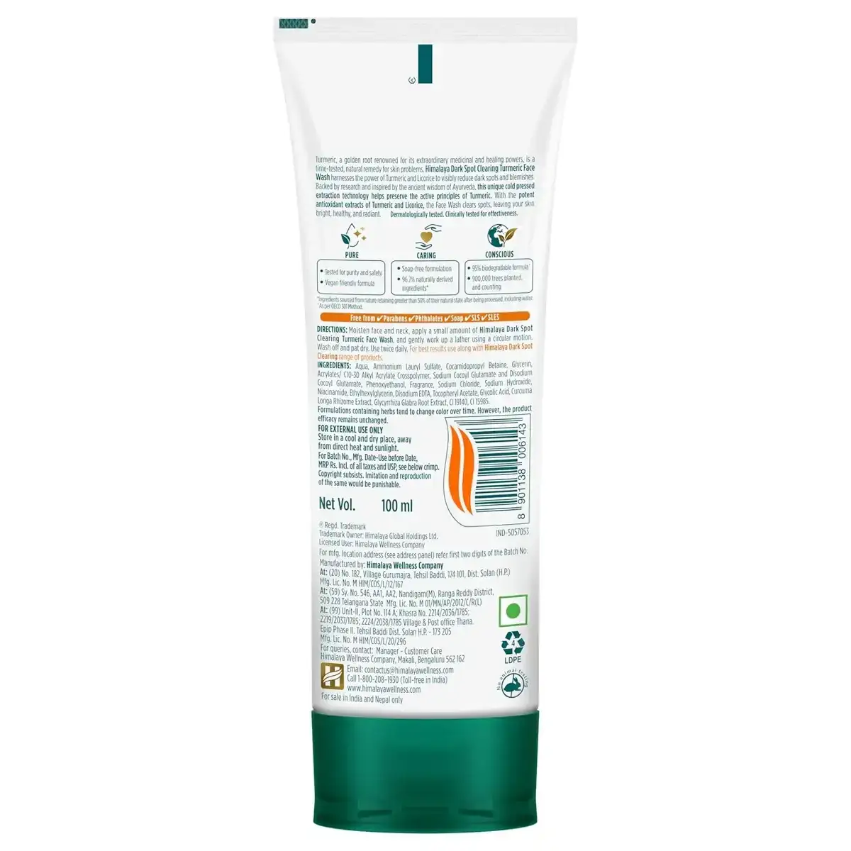 Himalaya Dark Spot Clearing Turmeric Face Wash, 100ml image 2