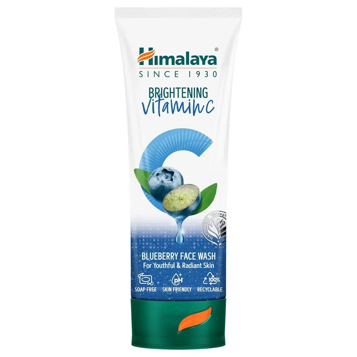 Himalaya Brightening Vitamin C Blueberry Face Wash, 100ml. Cleansing face wash for glowing, brighter skin. Suitable for all skin types.