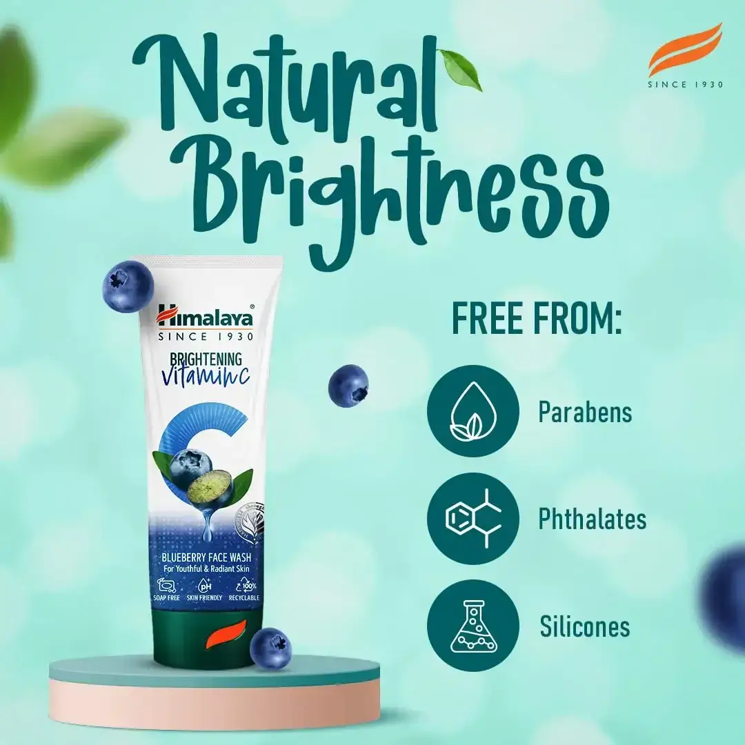 Himalaya Brightening Vitamin C Blueberry Face Wash, 100ml image 4