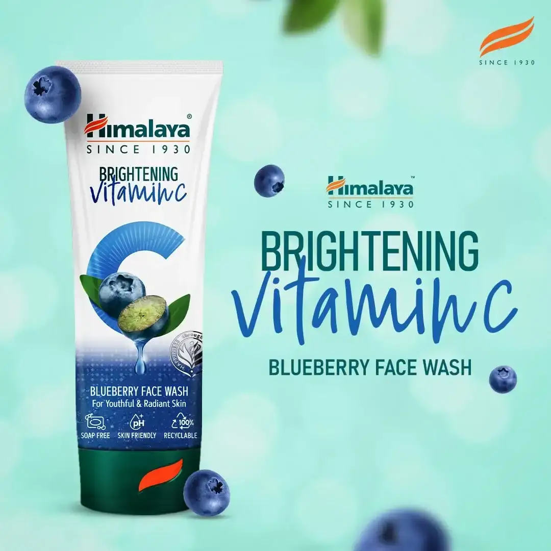 Himalaya Brightening Vitamin C Blueberry Face Wash, 100ml image 7