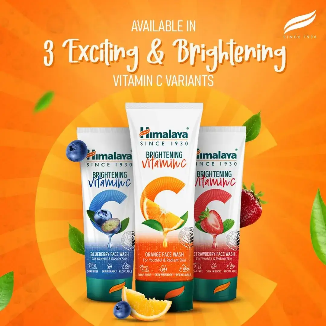 Himalaya Brightening Vitamin C Orange Face Wash, 100ml image 3
