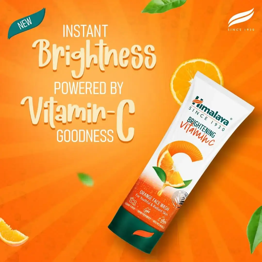 Himalaya Brightening Vitamin C Orange Face Wash, 100ml image 6