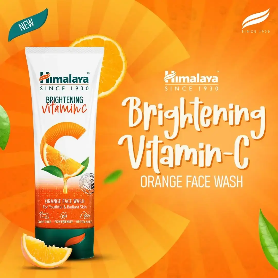 Himalaya Brightening Vitamin C Orange Face Wash, 100ml image 7
