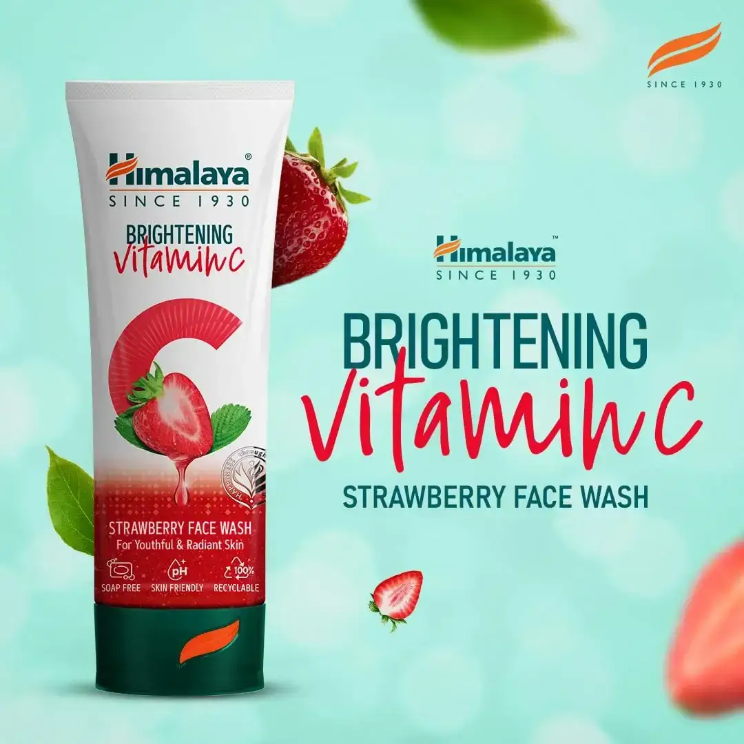 Himalaya Brightening Vitamin C Strawberry Face Wash, 100ml image 7