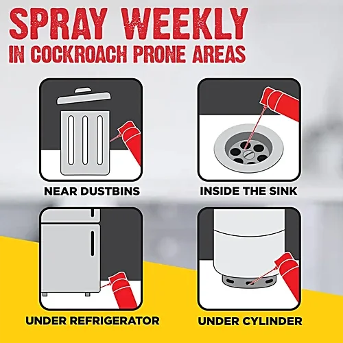  HIT Cockroach Killer Fresh Fragrance Spray, 625 ml image 6