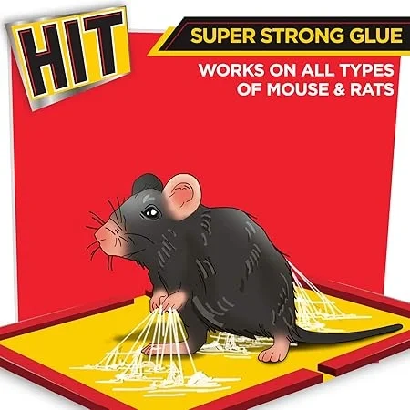  HIT Rat/Mouse Trap Glue Pad, (Regular Size) - No Smell, Non-Poisonous, Easy to Use, Easily Disposable image 3