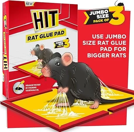  HIT Rat/Mouse Trap Glue Pad, (Regular Size) - No Smell, Non-Poisonous, Easy to Use, Easily Disposable image 5