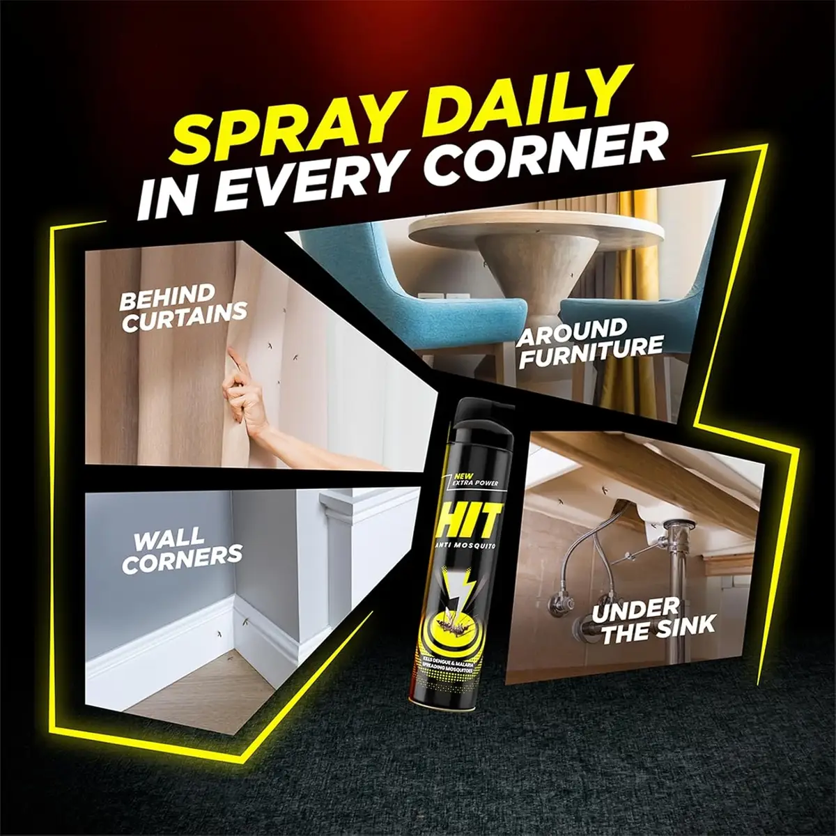  Godrej HIT Mosquito and Fly Killer Spray, 200ml image 6