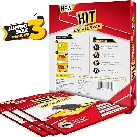  HIT Rat/Mouse Glue Pad - No Smell, Non Poisonous, Easy to Use Jumbo Size) image 3