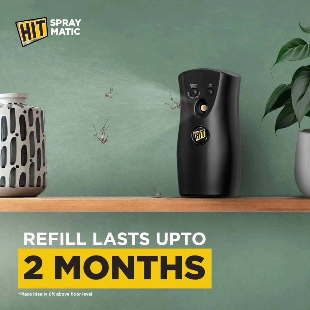  HIT Spray Matic Mosquito Repellent Dispenser Machine + 1 Refill  | Refill Lasts Up to 2 Months image 7