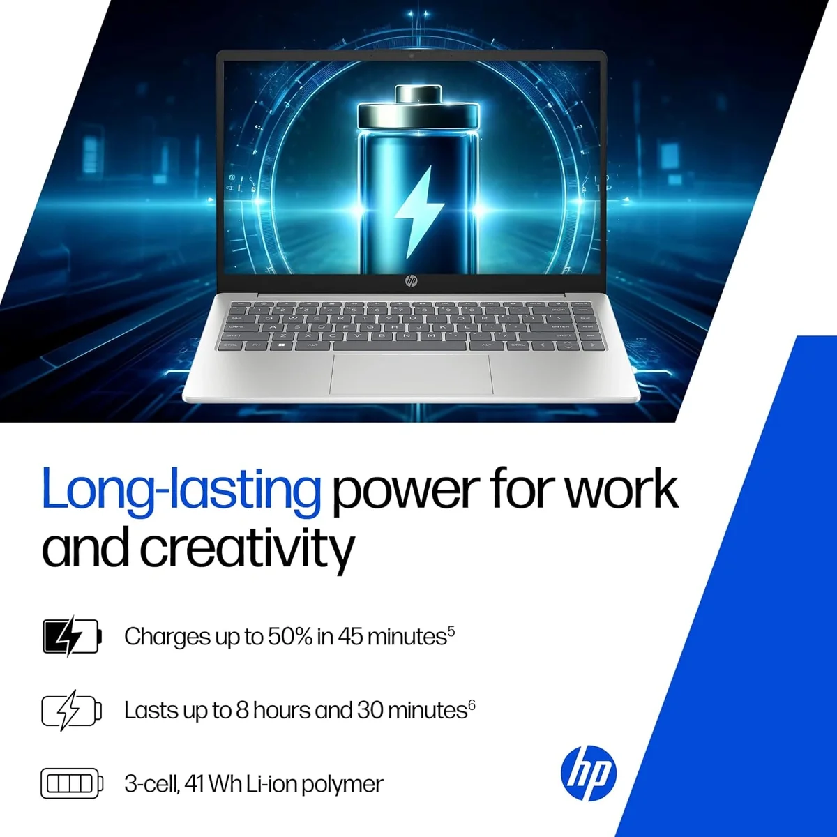 HP 14, Intel Core Ultra 5 125H, 24GB DDR5, 1TB SSD, 14''/35.6cm, FHD, Micro-Edge, Anti-Glare, Win 11 Home, Microsoft 365* Office 24, Silver, 1.4kg, ep1180TU, FHD Camera, Backlit Laptop image 7