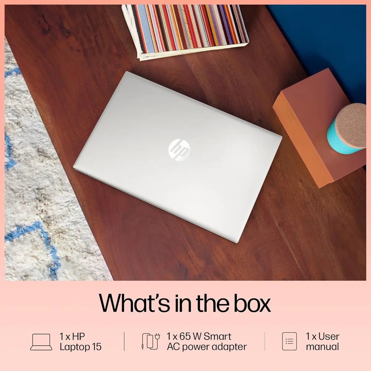 HP 15, Intel Core i5-1334U, 12GB DDR4, 512GB SSD, 15.6''/39.6cm FHD Anti-Glare Micro-Edge, Win 11 Home ,Microsoft Office 365 + Office 2024, Silver, 1.59kg, Iris Xe Graphics, FHD Privacy Shutter Camera, fd0575TU, 1 Year Warrany image 3
