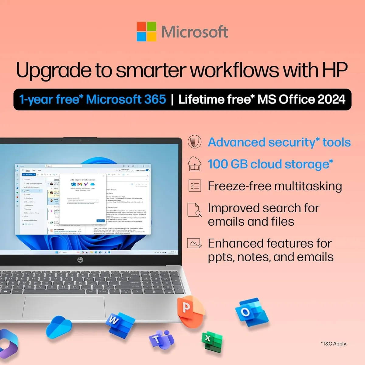 HP 15, Intel Core i5-1334U, 12GB DDR4, 512GB SSD, 15.6''/39.6cm FHD Anti-Glare Micro-Edge, Win 11 Home ,Microsoft Office 365 + Office 2024, Silver, 1.59kg, Iris Xe Graphics, FHD Privacy Shutter Camera, fd0575TU, 1 Year Warrany image 11