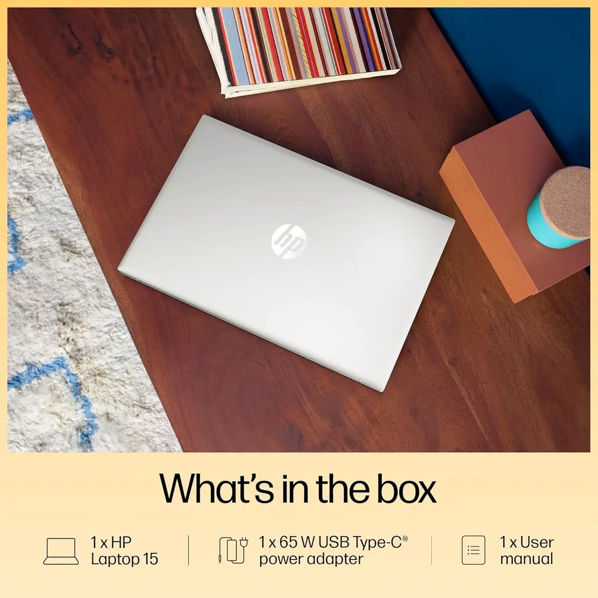 HP 15 Laptop, AMD Ryzen 7-5825U, 16GB DDR4 Ram, 512GB SSD, Win 11 Home, Office Home & Student 2024, Microsoft 365,15.6, Silver, 1.59kg, Backlit Keyboard, FHD Camera, Radeon Graphics, FC0533AU image 3