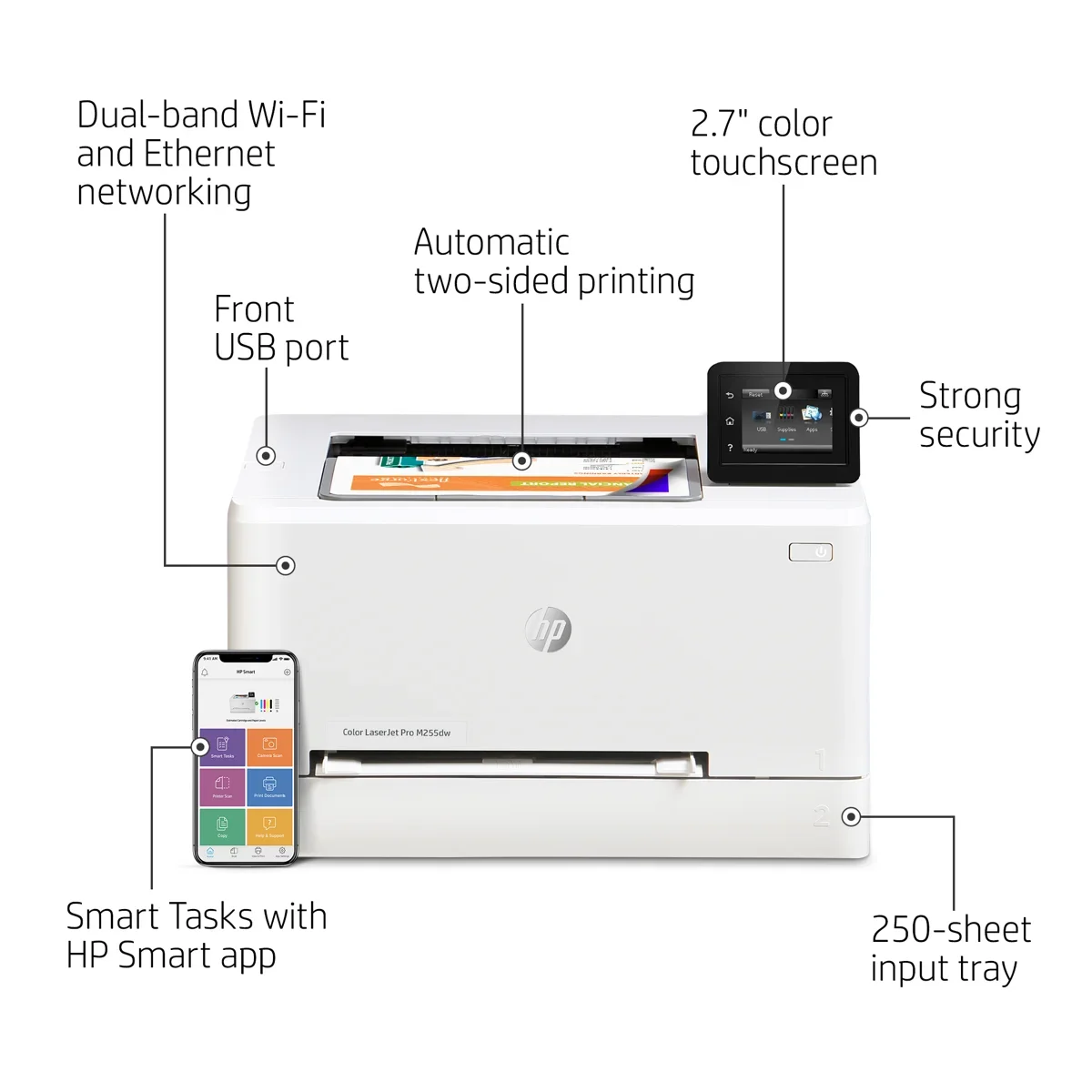 HP Color LaserJet Pro M255dw Wireless Color Laser Printer image 13