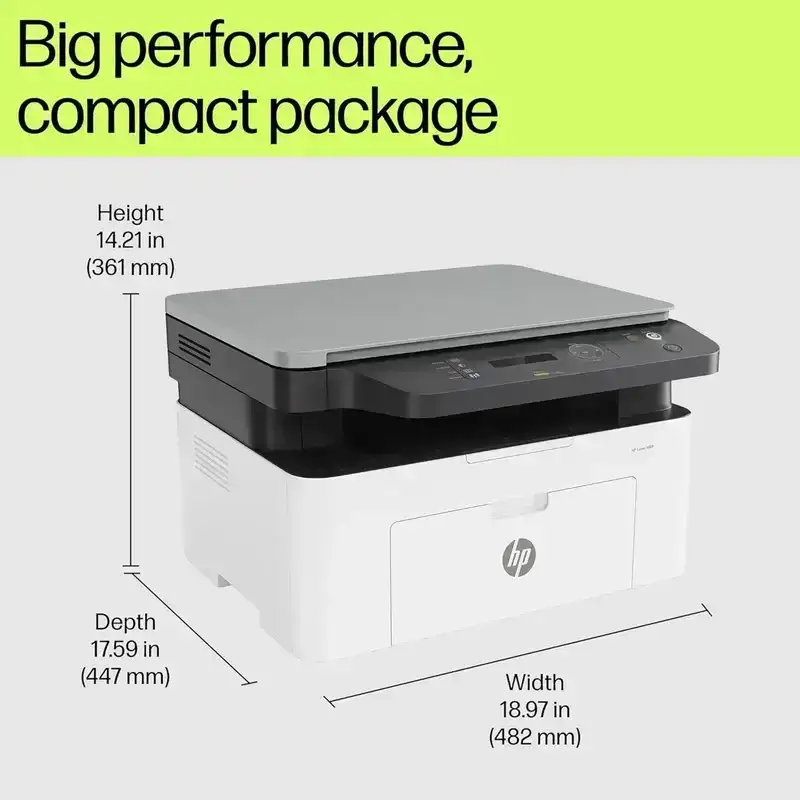 HP Laser MFP 1188w, Wireless, Print, Copy, Scan, Ethernet, Hi-Speed USB 2.0, Up to 21 ppm, 150-sheet Input Tray, 100-sheet Output Tray, 10,000-page Duty Cycle, Black and White, 1 Year Warranty image 2