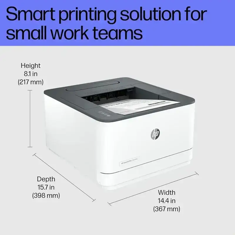 HP LaserJet Pro 3004dw, 33 PPM, 256 MB, USB 2.0, Ethernet, Wireless or Wi-Fi or Wireless, Automatic Duplex, Single Function A4 Printer, 1 Year Warranty image 2