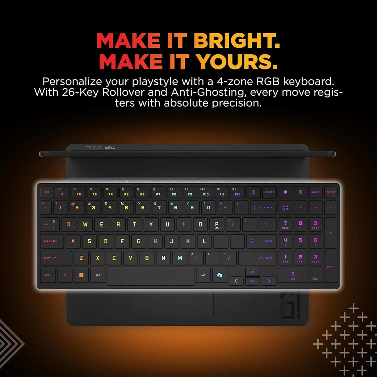 HP Omen, Intel Core Ultra 7 255H, 24GB DDR5, 1TB SSD, 8GB RTX 5060, 16''/40.6cm, 165Hz, 2k WUXGA, 3ms, 400 nits, , Win 11 Home, Microsoft 365* Office 24, Black, 2.42kg, an0015TX, RGB keyboard, Gaming Laptop image 7