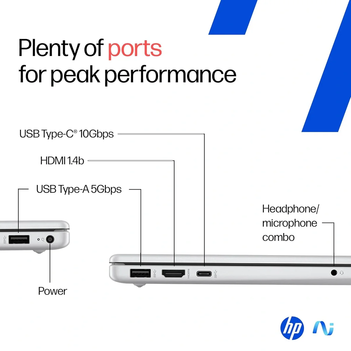 HP OmniBook AMD Ryzen 5 New AI 330 Processor, 24GB DDR5 RAM, 1TB SSD, 15.6''/39.6cm FHD, Anti-Glare, Win 11 Home,MS Office 2024, Silver, 1.7kg, FHD Camera with Shutter, Fingerprint Reador, Backlit KB, fn0074AU, 1 Year Warranty image 10