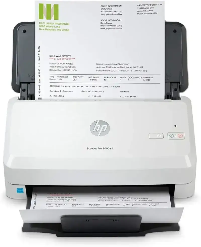HP Scanjet Pro 3000 s4 A4 Sheet-Feed Scanner: 40 PPM Simplex, 80 PPM Duplex, USB 3.0, Automatic Duplex, 1 Year Warranty.