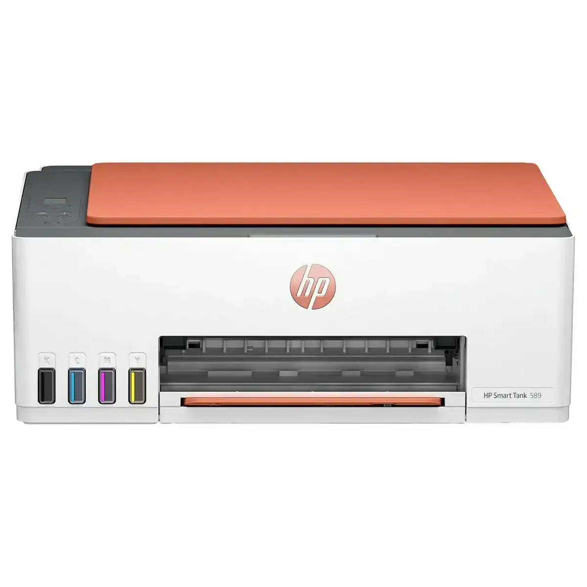 HP Smart Tank 589 color printer: Print, copy, scan wirelessly. Ink tank system, A4, fast speeds, and 1-year warranty.